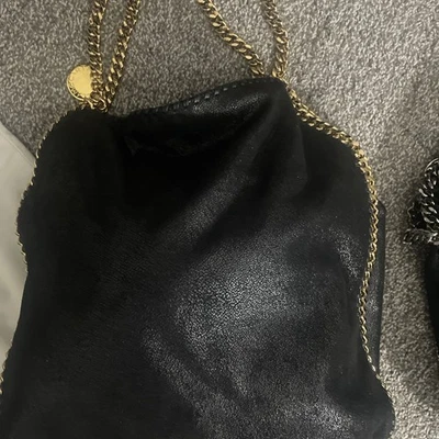 Stella Mc Carthney FALABELLA Women’s Large Black W Gold Chain Shoulder Bag NWT - Image 1 of 4