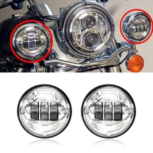 4.5 inch LED Spot Fog Passing Light For Harley Electra Glide Touring Road King - Picture 1 of 12