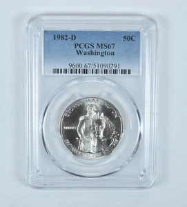 1982-D Washington Commemorative Half Dollar MS67 PCGS - Picture 1 of 5
