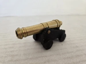 Vintage Cast Metal Civil War Style Military Cannon Brass Barrel FREE SHIPPING - Picture 1 of 8