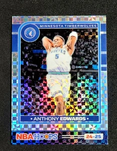 Anthony Edwards 2024-25 Panini NBA Hoops 181 Basketball Checkerboard Prizm  - Picture 1 of 2
