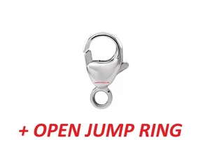 9mm EXTRA SMALL Solid Platinum 950 Fancy Trigger Lobster Chain Clasp jump ring - Picture 1 of 7