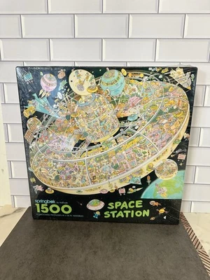 Springbok Rare 1500 Piece Jigsaw Puzzle Space Station New and Sealed NASA - Image 1 of 4