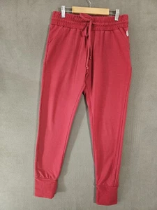 Free People Movement Medium Sunny Skinny Sweatpants Drawstring Moonlit Red - Picture 1 of 11