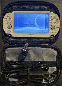 Sony PlayStation Vita OLED PCH-1001 Glacier White w/ Bag and Charger