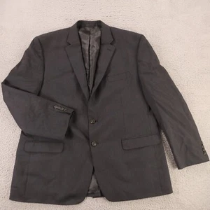 Chaps Jacket XL Blue Gray Chalk Stripe Wool Blend Blazer Sport Coat 48R - Picture 1 of 14