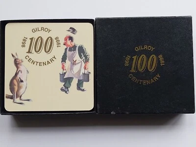 Boxed Set of 4 Gilroy Centenary 1898 -1998 GUINNESS Coasters - Image 1 of 4