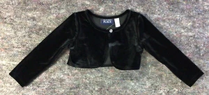 Girls Lightweight Black Velvet Look Cardigan Jacket Children's Place 18-24 Month - Picture 1 of 11
