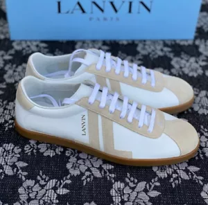 Lanvin FM- Skdlon- Nasu H19 Leather/Suede Sneaker Men’s Size 8 EU 41 - Picture 1 of 12