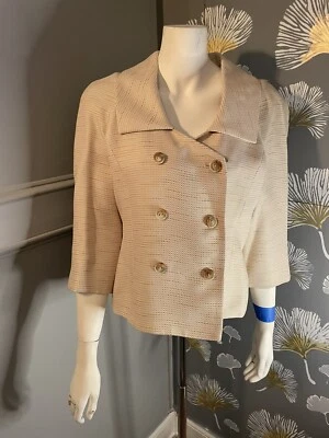 Traje Falda Doble Pecho Marfil Pastel Pálido Amanda Smith Talla:10, Falda 12 Foto 1 de 4