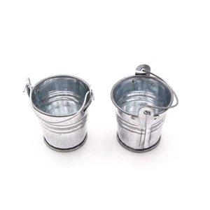 Mini Metal Bucket Miniature Toy Doll Food Kitchen Living Room Accessory Wedding  - Picture 1 of 15