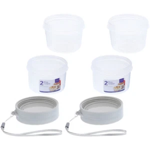 2 Sets Spender Deckel Salat Luftdichte Box Tragbarer Behälter Picknickbehälter - Bild 1 von 12