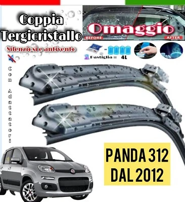 Kit Spazzole Tergicristallo Anteriori Flat Per Fiat Panda 312 (600+380) Tergi - Immagine 1 di 4