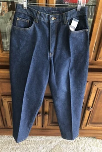 Bill Blass Easy Fit Classic Dark Wash Denim Jeans Size 10P Petite Cotton NWT - Picture 1 of 12