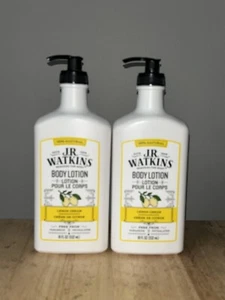 2-Pack J.R. Watkins Body Lotion Daily 99% Natural Lemon Cream Scent 18 Oz - Picture 1 of 4