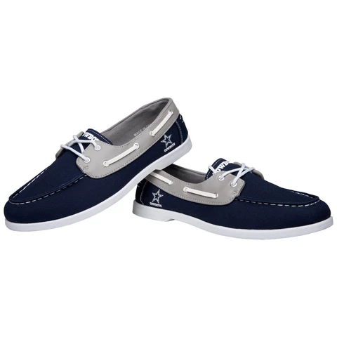 Dallas Cowboys Side Logo Team Color Boat Casual Shoes Slip On US Men's Sizing Cover