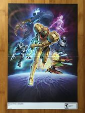 2007 Official Metroid Prime 3: Corruption Wii 2-Sided Poster Authentic Samus Art