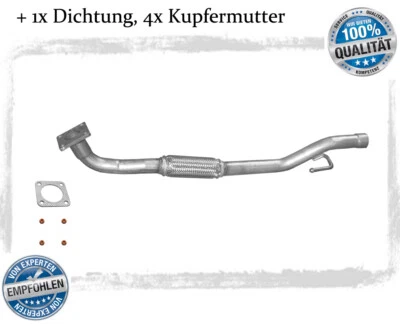 Hosenrohr Seat Cordoba (6L2) 1.4 16V 55KW Auspuff Abgasrohr Bj. 02-04 Dichtung - Bild 1 von 3