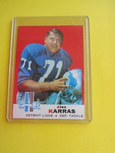 1969 Topps Football Alex Karras Detroit Lions Card #123 - Picture 1 of 3