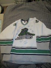 TEAM SIGNED NWT 2000-01 Florida Everblades Authentic ECHL Hockey Jersey, Pro 52