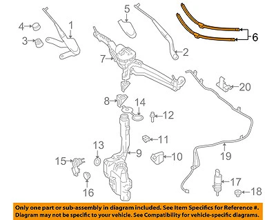 Mercedes MERCEDES-BENZ OEM 13-15 C350 limpador braço-lâmina dianteira 2128201700 - Imagem 1 de 2