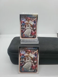 2024 Topps Series 1 #207 Luken Baker (2 Card Lot) Rookie RC Cardinals  - Picture 1 of 1