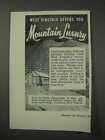 1958 West Virgnia Tourism Ad - Mountain Luxury