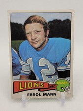 🏈ERROL MANN 1975 Topps Detroit Lions Vintage Football Card🏈
