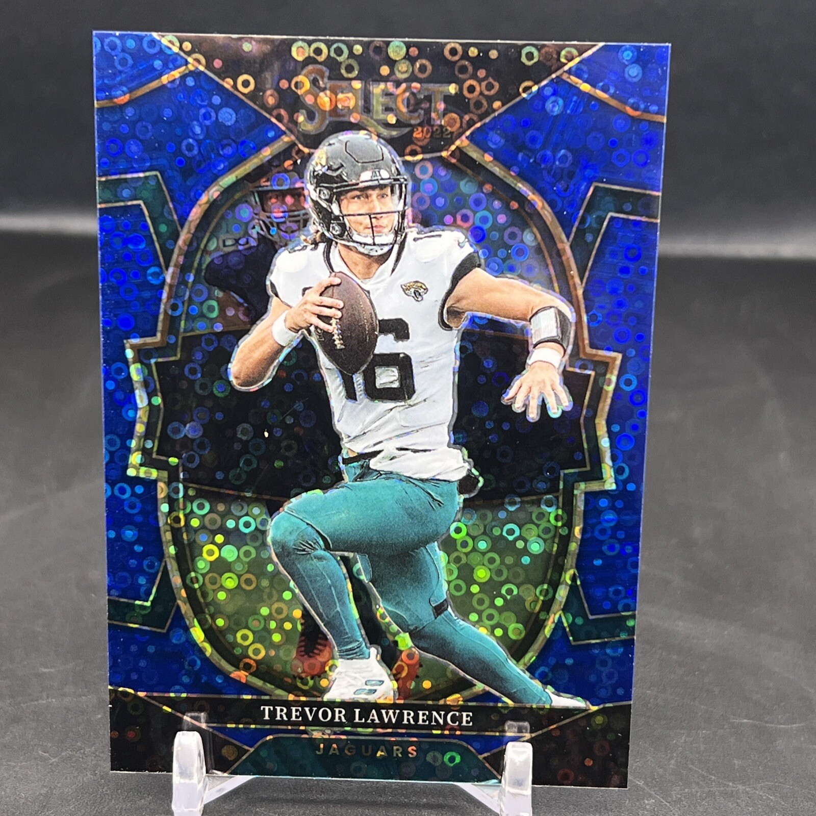 2022 Select H2 Football Trevor Lawrence #41 Blue Disco SP 25/25 Jaguars SB2