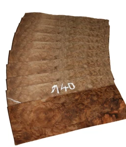 Walnut Vein Veneer 280 X 100 MM Russian Caucasian Walnut Blanks - 10 Sheet - Picture 1 of 3