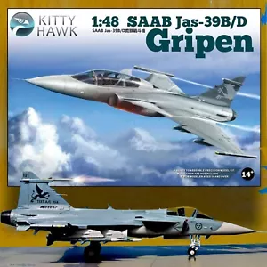 KIT MODELLINO IN PLASTICA DI PRECISIONE KITTY HAWK 80118 1/48 SAAB JAS-39B/D - Foto 1 di 7