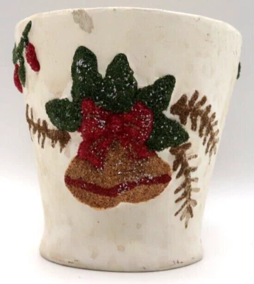 Керамические горшечные растения пуансеттия K's Collection высотой 5 дюймов рождественские сезонные - Изображение 1 из 4