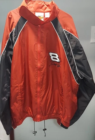 [Men’s] Winners Circle L Dale Jr Dale Earnhardt Jr Zip-Up Windbreaker Jacket Cover