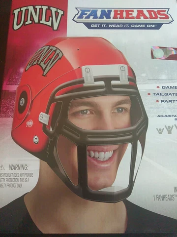 UNLV FANHEADS HELMET *NEW* ADJUSTABLE Great paper Helmet Cover