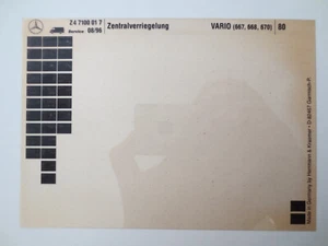 Mercedes-Benz Microfiche Werkstatthandbuch VARIO 667 668 670 Zentralverriegelung - Bild 1 von 1