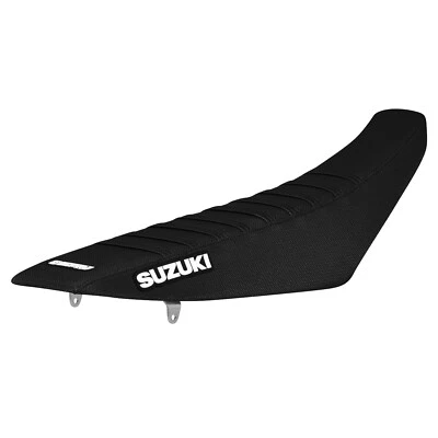Cubierta de asiento con pinza Suzuki DRZ 400 2000-2024 negro/negro costillas logotipo #70 Foto 1 de 4