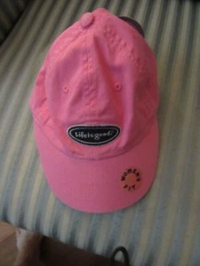 NWT LIFE IS GOOD  CHILL CAP .CLASSIC LIG OVAL GRAPHIC (OSFA). ROSE...WOMENS FIT  - Picture 1 of 3