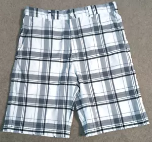 Pantaloncini da golf uomo Snake Eyes Dry 18 nero bianco a quadri scacchiera - Foto 1 di 6