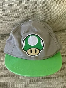 Super Mario Green Mushroom Snapback Baseball Cap Size Youth - Picture 1 of 5