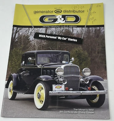 2013 VCCA Generator & Distributor Magazine 1932 BA Confederate Chevy Coupe Foto 1 de 4