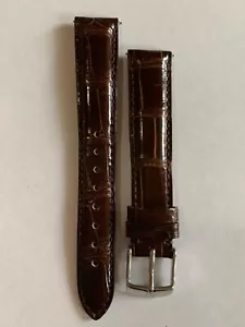 Michele 16mm Genuine Brown Alligator Leather Watch Strap MS16AA010206 - Picture 1 of 5