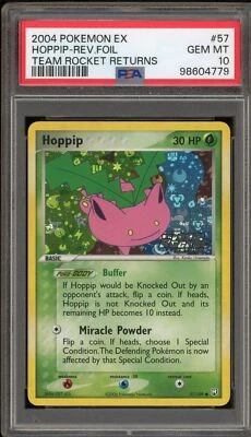 Pokemon Hoppip EX Team Rocket Returns Reverse Holo #57 PSA 10 Gem Mint - Image 1 of 2