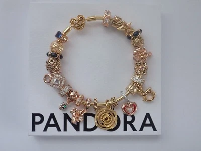 ASSORTED PANDORA  14K Gold and Rose Gold  CHARMS - image 1 of 4