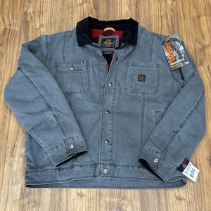 Vintage XL Herren Walls Buffalo Fleece gefütterter Mantel mit Cordkragen NEU Neu mit Etikett - Bild 1 von 8