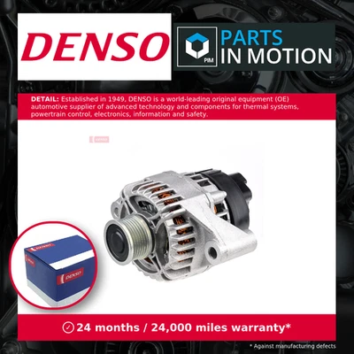 Alternator fits FIAT GRANDE PUNTO 199 1.6D 2008 on 955A3.000 Denso 51764265 New - Image 1 of 4