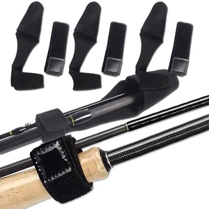 3 x Black Rod tip protector and strap for protecting fishing rods in transit - Picture 1 of 6