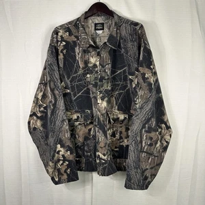 Vintage Camo Jacket Men’s XL/2XL Mossy Oak Full Zip Collared Bomber Made In USA - Picture 1 of 9