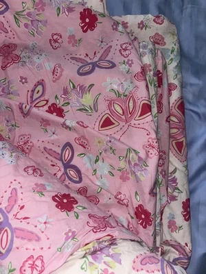  Funda nórdica Pottery Barn Kids OLIVIA BUTTERFLY NIÑAS/ROSA/MARFIL COMPLETA/Reina Foto 1 de 4