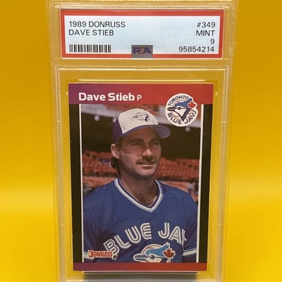 1989 Donruss #349 Dave Stieb PSA 9 MINT Toronto Blue Jays MLB Baseball - Image 1 of 4