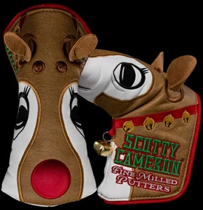 SCOTTY CAMERON 2022 HOLIDAY RUDOLPH HEADCOVER BROWN 104717 - Picture 1 of 3